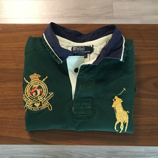 폴로 빅포니 긴팔 럭비티 그린