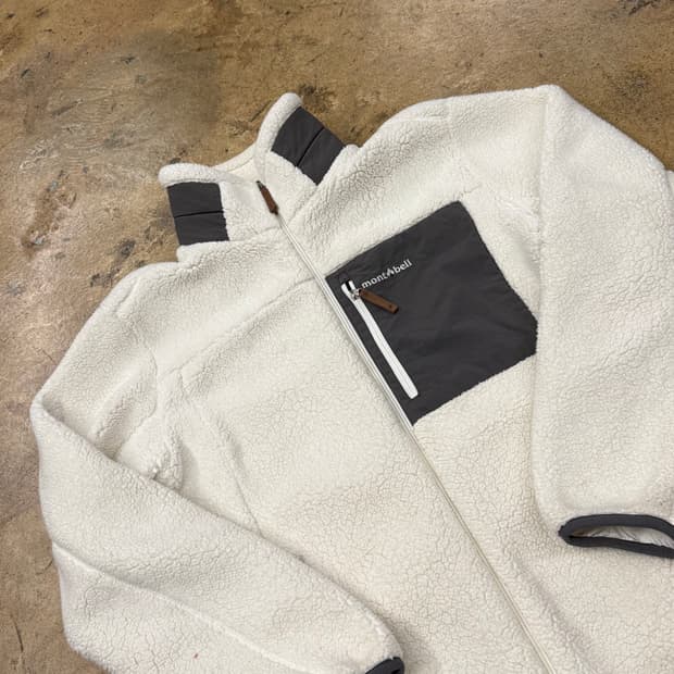 [정품/L] 몽벨 아이보리색 후리스 자켓 b16