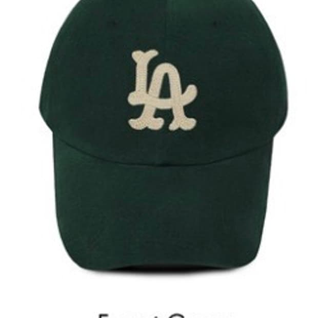 린에비뉴 / LA볼캡 모자 체인스티치 포레스트그린 / free