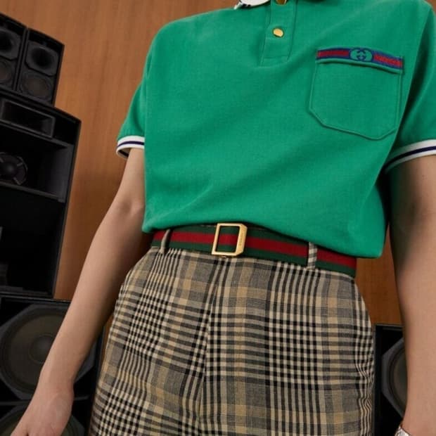 구찌 웹 삼선 벨트 85