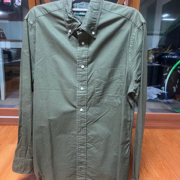 짓먼 깃먼 빈티지 올리브 옥스포드 버튼다운 셔츠