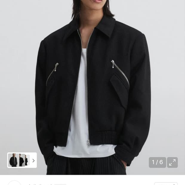 DNSR 슬래시 크롭 자켓 블랙