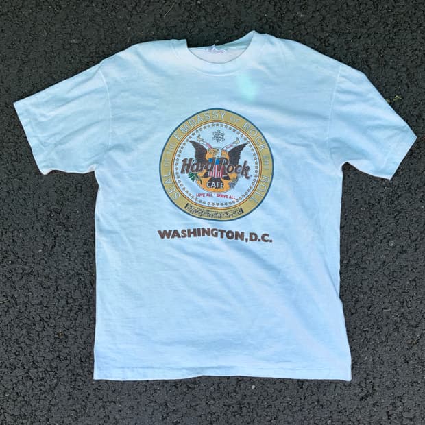 90s USA 헤인즈 하드록 카페 티셔츠