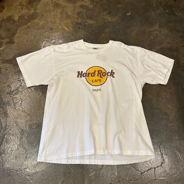 Hard Rock Cafe 하드락 카페 파리 프린팅 반팔티 XXL