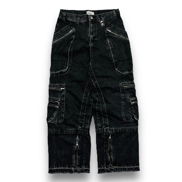빅 유니온 유틸리티 멀티 포켓 흑청 데님 팬츠