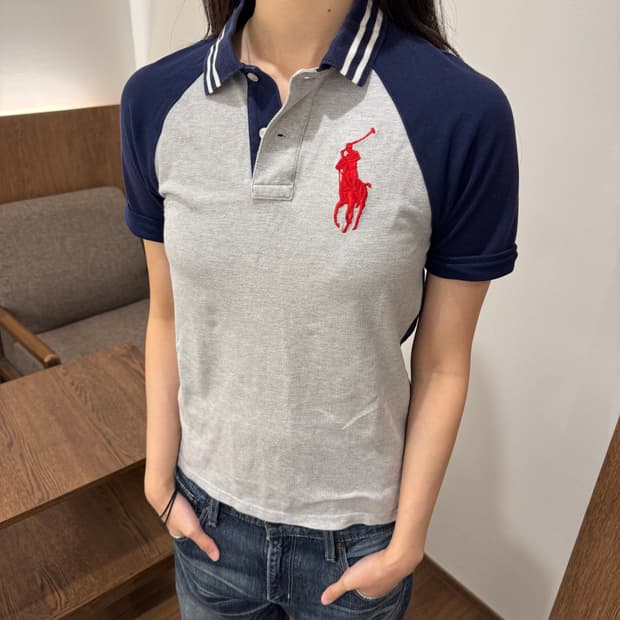 폴로 랄프로렌 빅포니 카라티 네이비 그레이