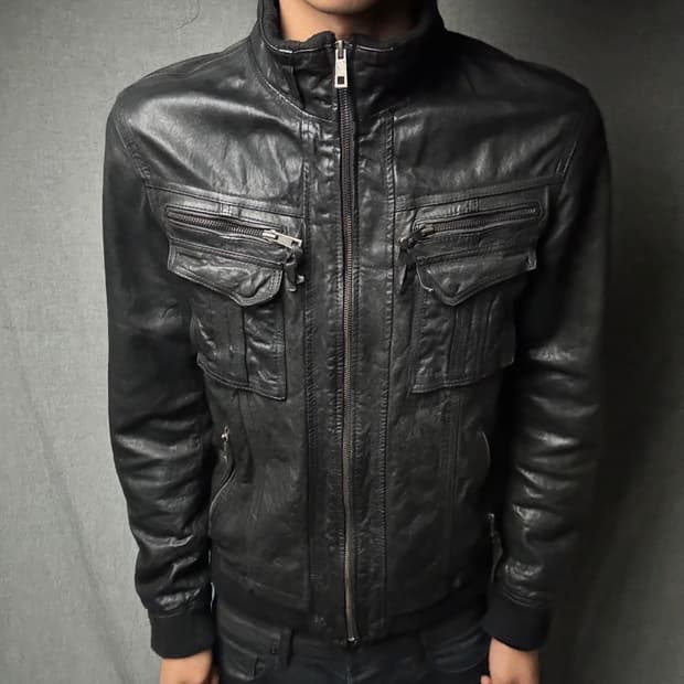 japan vintage lamb skin leather jacket