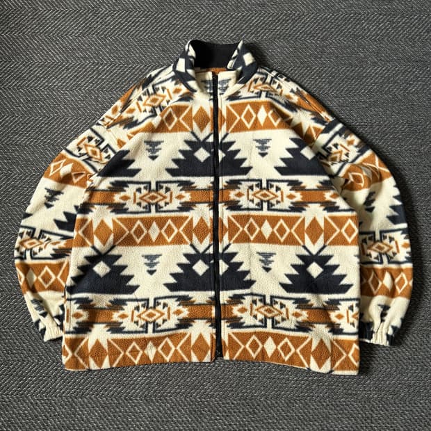 빈티지 아즈텍 플리스 집업 자켓 (105-110)