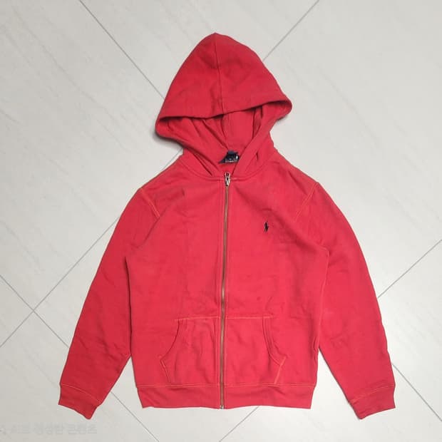 폴로 레드 후드집업 xl