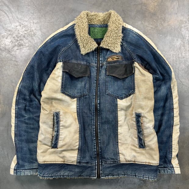 빈티지 데님 쉐르파 자켓