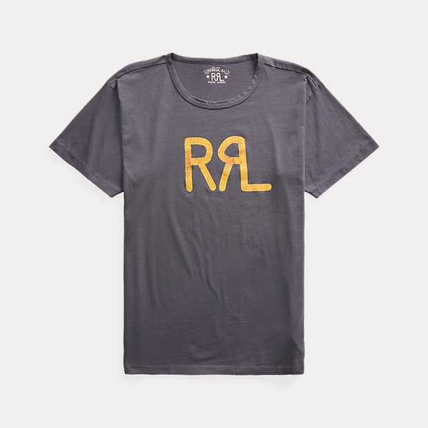 rrl 로고 저지 티셔츠