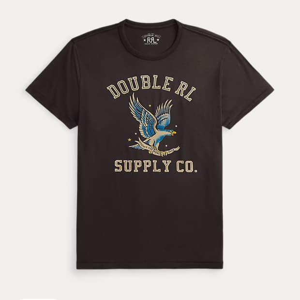 RRL 가먼트다이 저지그래픽 티셔츠 /  XL