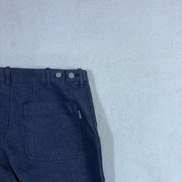 에스피오나지 생지 스냅 와이드 데님 팬츠