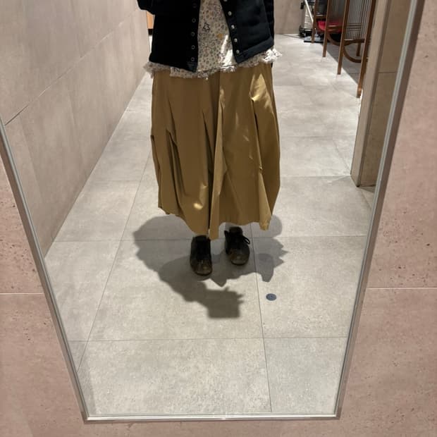 메르시보꾸 스커트 베이지