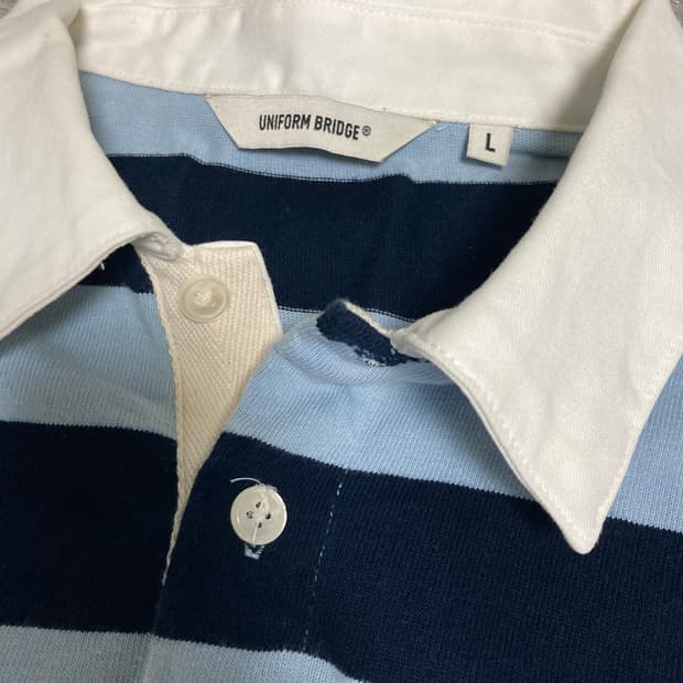 naval collar rugby tee navy