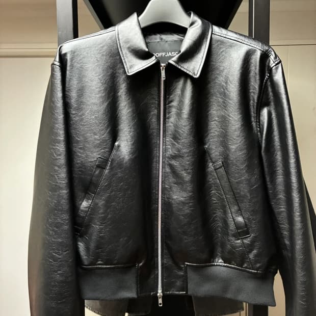 도프제이슨 모나크 크롭 레더 블루종 M사이즈