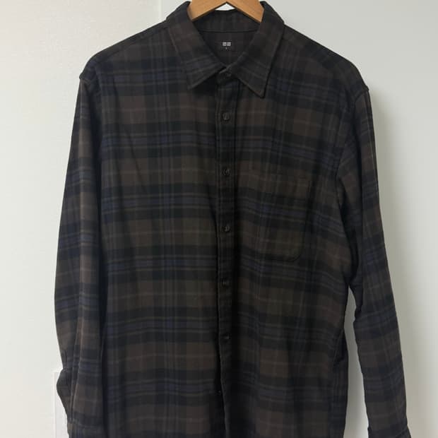 유니클로 체크셔츠 L