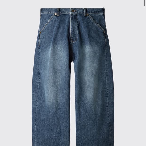 해칭룸 커브드 진Wide Curve Jeans Washed Blue 3