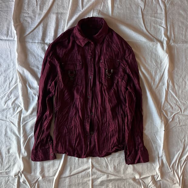 In the attic Wrinkled Burgundy Shirt