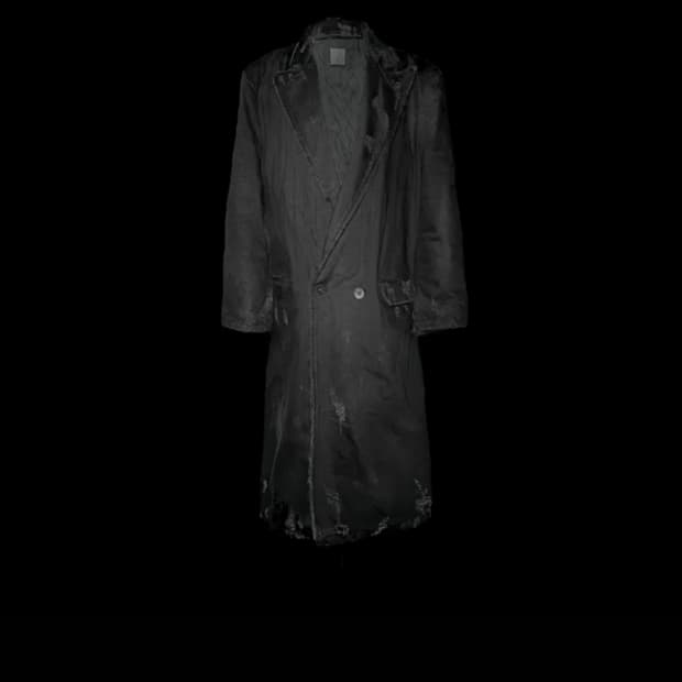 emostance club 디스트레스드 데님 코트 1 사이즈