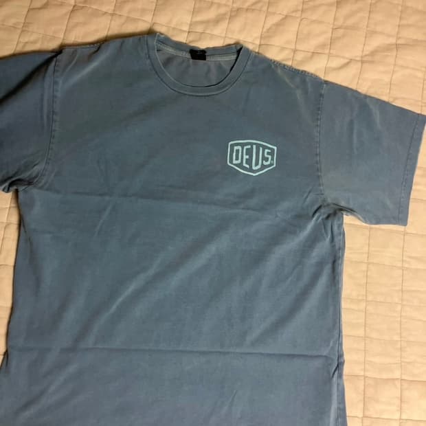 데우스 반팔 블루 L