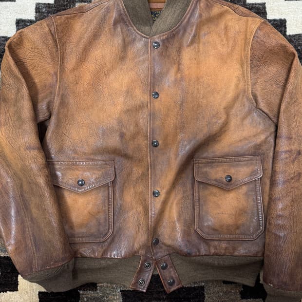 RRL 더블알엘 A1 리버시블 레더 가죽 자켓 L 사이즈