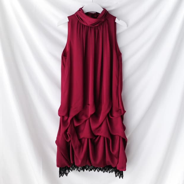 shirring balloon dress
