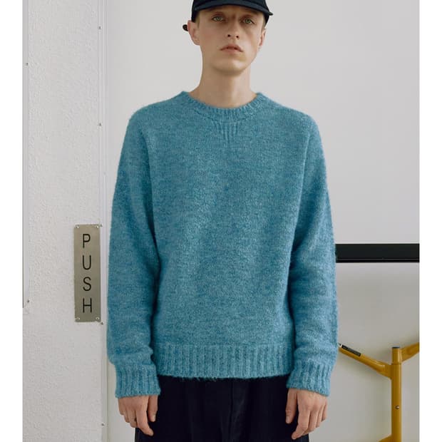 니틀리 WHOLE GARMENT WOOL SWEATER_Blue