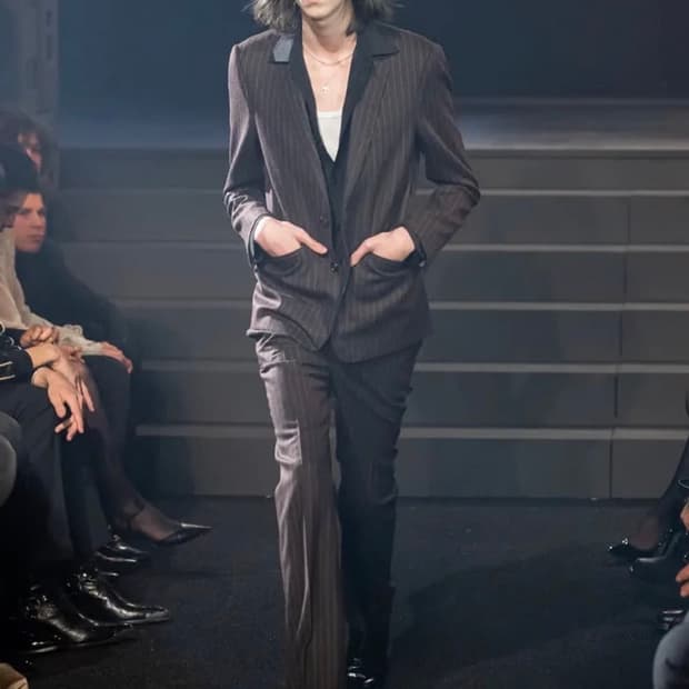 [박보검님 착용] 셀린느 23fw 스트라이프 플라넬 자켓