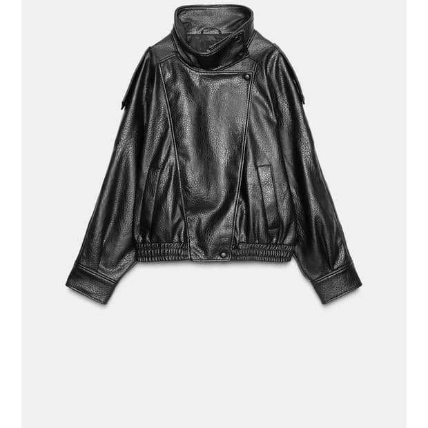 ZARA 자라 레더자켓 S