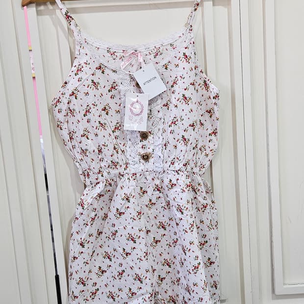 플라워 레이스 점프수트 / 올인원