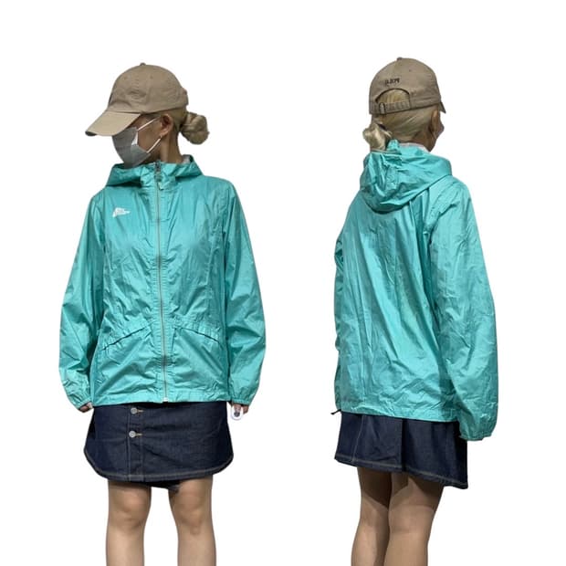 노스페이스 민트 후드 바람막이 트랙 자켓 XL