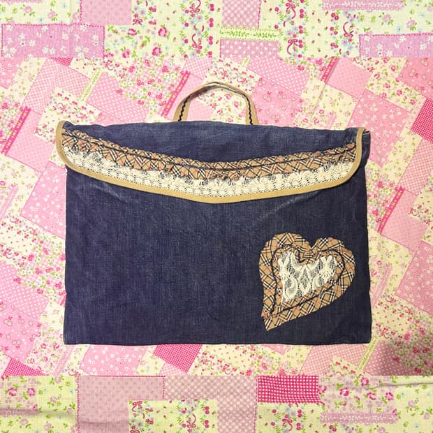 [모리걸] 희귀 보부상가방 일본빈티지 데님 버버리프릴백