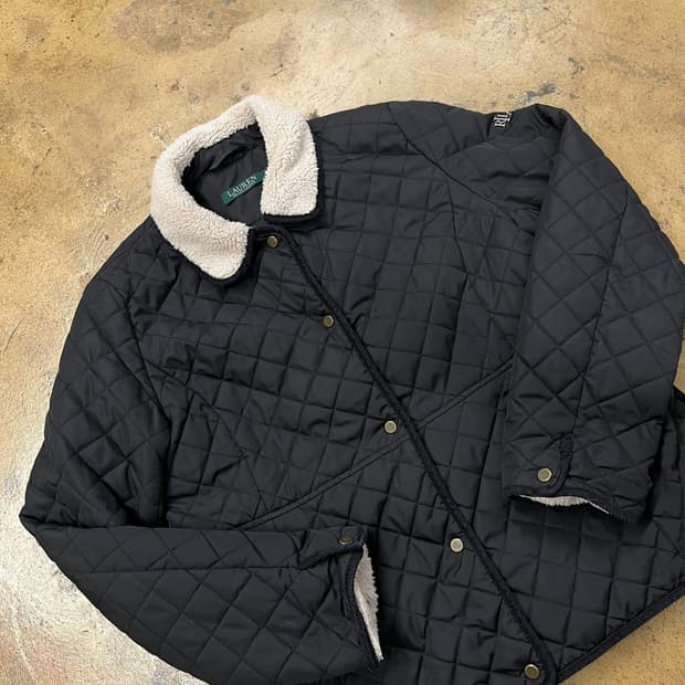 [정품/L] 폴로 랄프로렌 퀼팅 자켓 블랙 b18