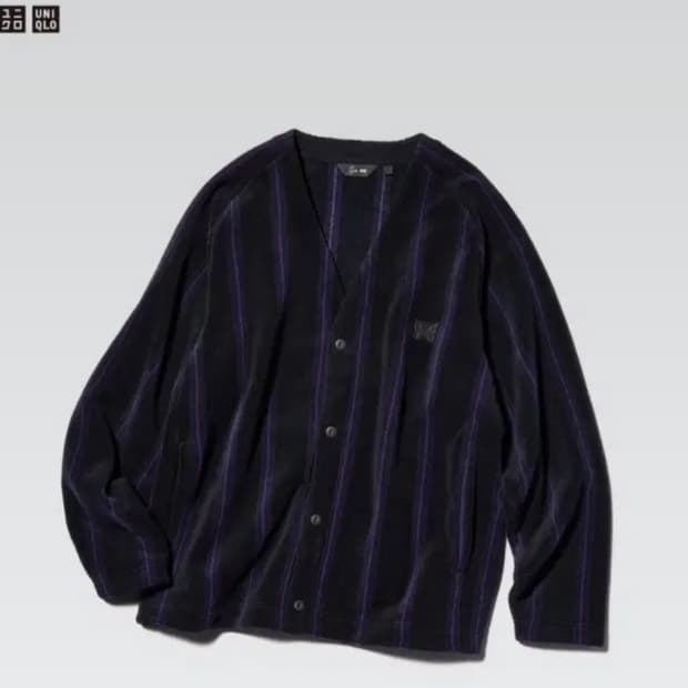 유니클로 니들스 스트라이프 후리스 L