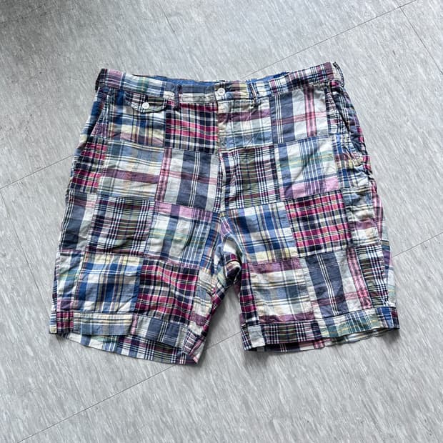 폴로 랄프로렌 마드라스 패치워크 반바지 (38)