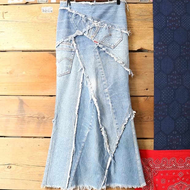 일본판 LEVIS X JUNGLE CAT 빈티지 리메이크 리바이스 스커트
