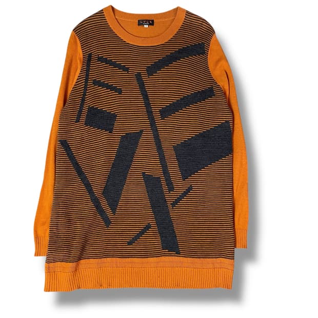 EVEX 울혼방 자가드 패턴 니트 42