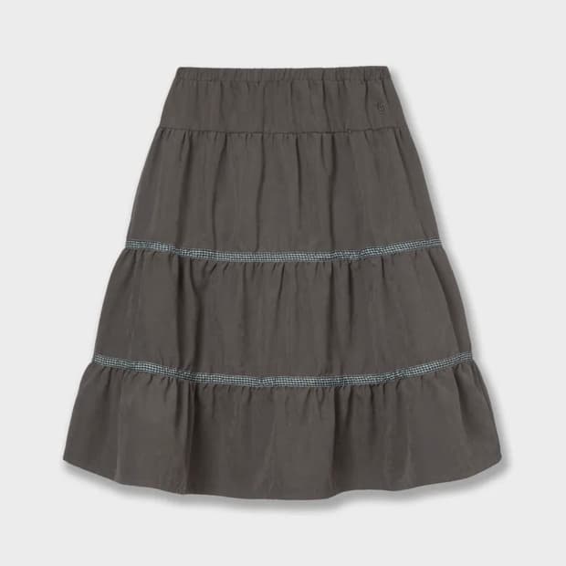 buy) aeae check midi tiered skirt 에이이에이이