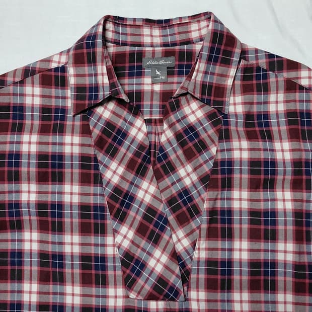 에디바우어 타탄체크 롱 셔츠 / 여성 66 (PM 사이즈)