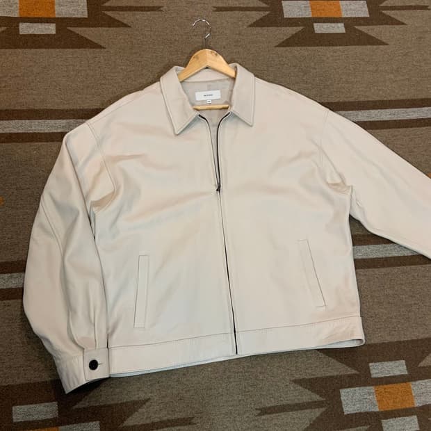 오엑스 스튜디오 오버사이즈 램스킨 싱글레더 자켓 L 양가죽