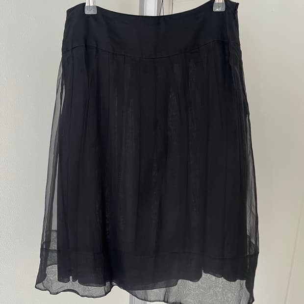 silk layered skirt