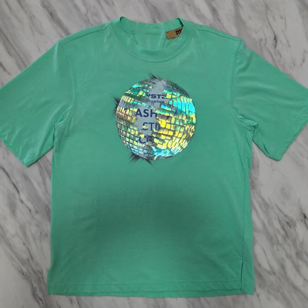 시스템 여성 미러볼 그래픽 티셔츠