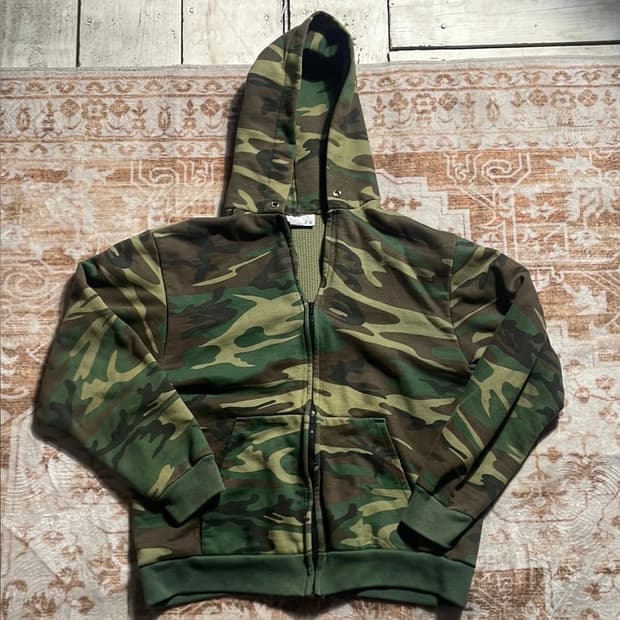 [M] 80s 빈티지 캠버 후드집업 카모