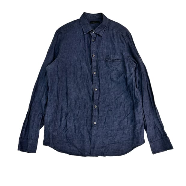 디젤 네이비 린넨 셔츠
