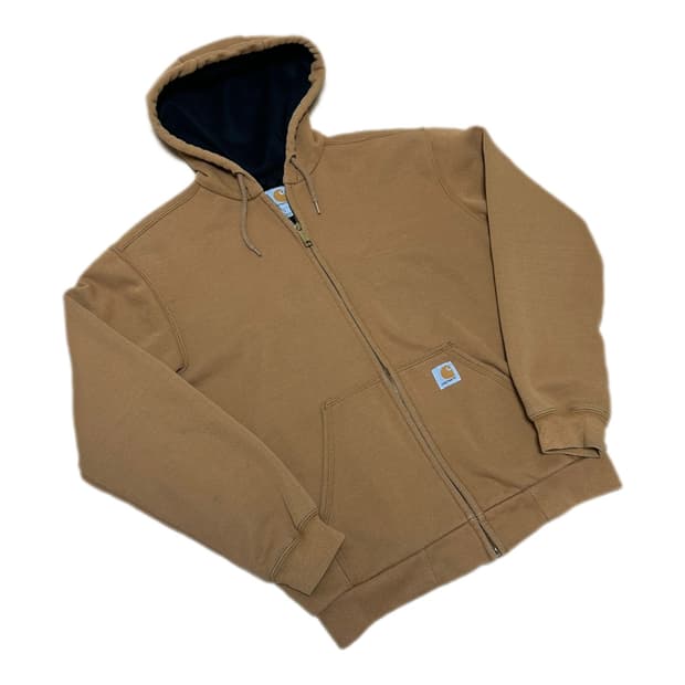 칼하트 브라운 써멀 후드집업 자켓