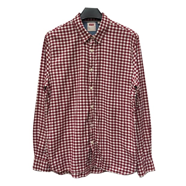 리바이스 슬림핏 깅엄체크 셔츠 L