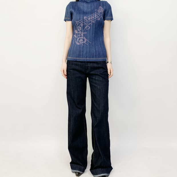 플리츠 플리즈 반팔 블라우스