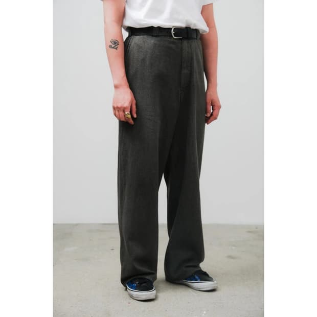 26ss Vintage Black Chambray Work Pants