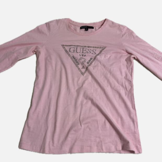 게스 핑크 큐빅 롱슬리브